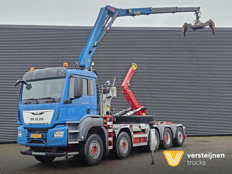 MAN TGS 47.440 BBL / 10X4 HOOKLIFT + Z CRANE